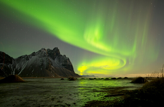 Northern Lights near Jökulsárlón, South Iceland Northern Lights near Jökulsárlón, South Iceland